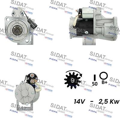 Sidat S12HT0419A2 - Starter autospares.lv