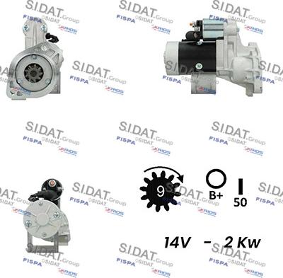 Sidat S12HT0568A2 - Starter autospares.lv