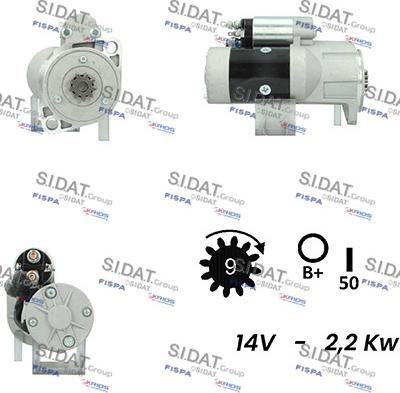 Sidat S12HT0505A2 - Starter autospares.lv