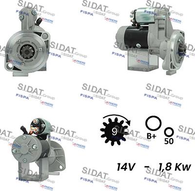 Sidat S12HT0537A2 - Starter autospares.lv