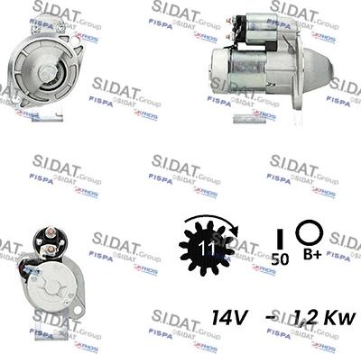 Sidat S12HT0080A2 - Starter autospares.lv