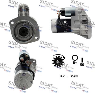 Sidat S12HT0034 - Starter autospares.lv