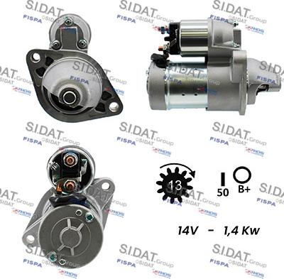 Sidat S12HT0037 - Starter autospares.lv