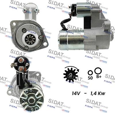 Sidat S12HT0107A2 - Starter autospares.lv