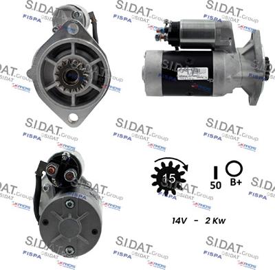 Sidat S12HT0815A2 - Starter autospares.lv