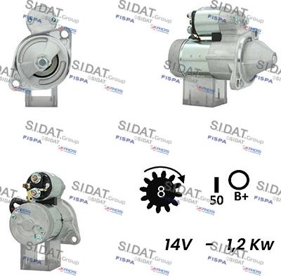 Sidat S12HT0399A2 - Starter autospares.lv