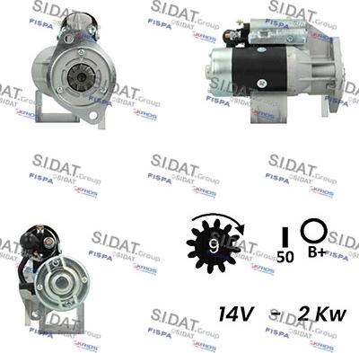 Sidat S12HT0330A2 - Starter autospares.lv