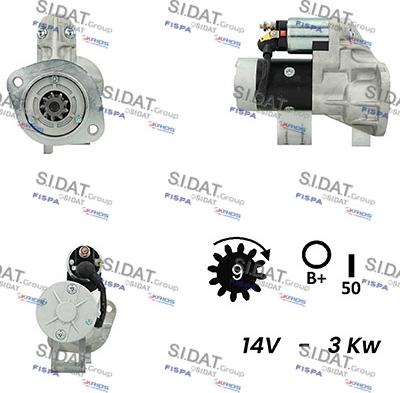 Sidat S12HT0216A2 - Starter autospares.lv