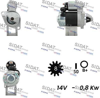 Sidat S12HT0764 - Starter autospares.lv