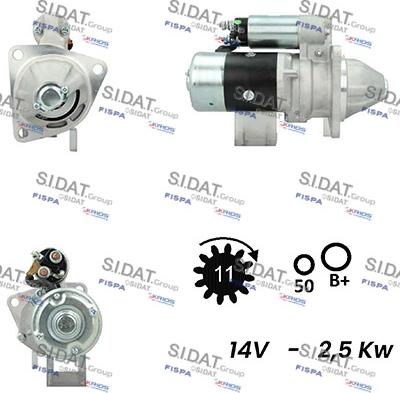 Sidat S12HT0765A2 - Starter autospares.lv