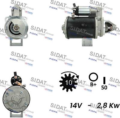 Sidat S12LU0123A2 - Starter autospares.lv