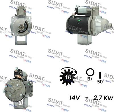 Sidat S12LU0291A2 - Starter autospares.lv