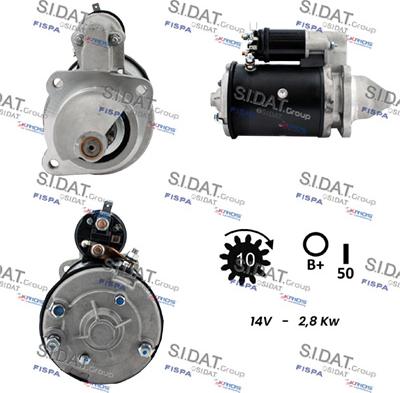 Sidat S12LU0292A2 - Starter autospares.lv