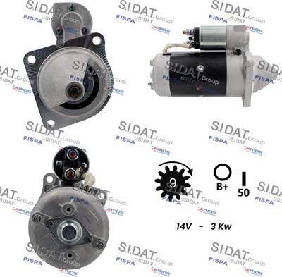 Sidat S12MA0106A2 - Starter autospares.lv