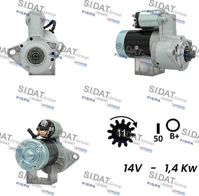 Sidat S12MH0498A2 - Starter autospares.lv