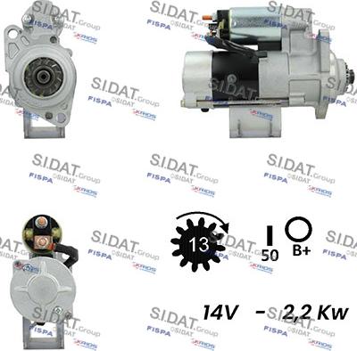 Sidat S12MH0413A2 - Starter autospares.lv