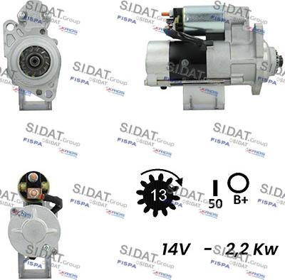 Sidat S12MH0413 - Starter autospares.lv