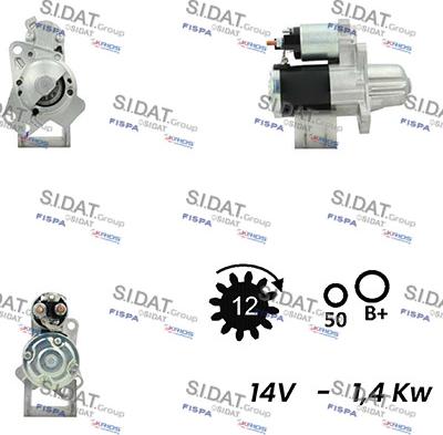 Sidat S12MH0540A2 - Starter autospares.lv