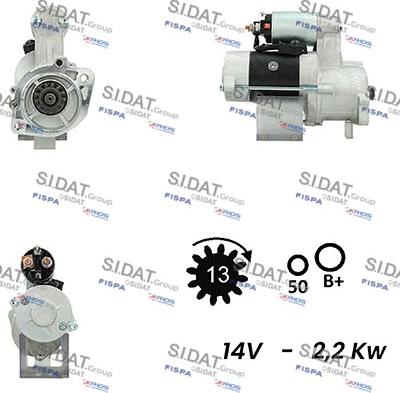 Sidat S12MH0548A2 - Starter autospares.lv