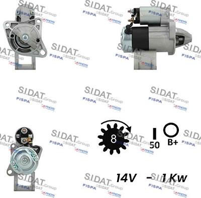 Sidat S12MH0543A2 - Starter autospares.lv