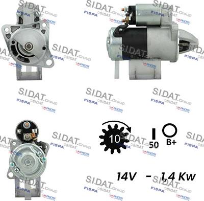 Sidat S12MH0542A2 - Starter autospares.lv