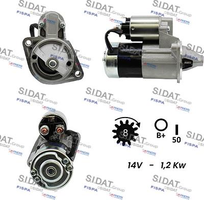 Sidat S12MH0550A2 - Starter autospares.lv