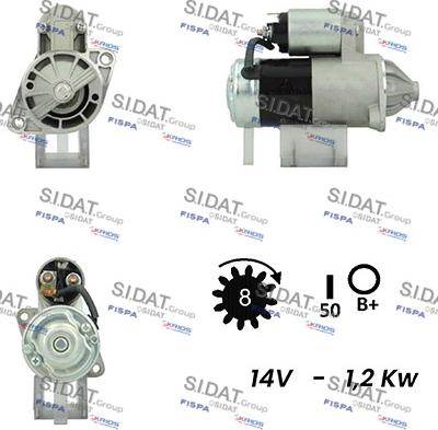 Sidat S12MH0551A2 - Starter autospares.lv
