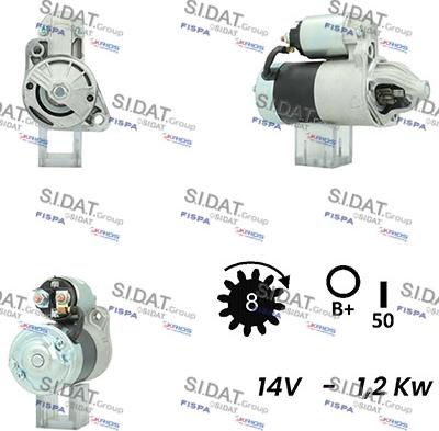 Sidat S12MH0553A2 - Starter autospares.lv