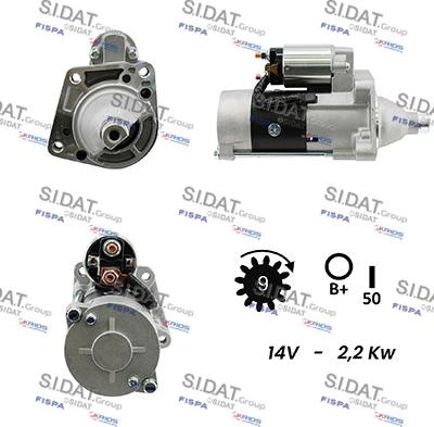 Sidat S12MH0503A2 - Starter autospares.lv