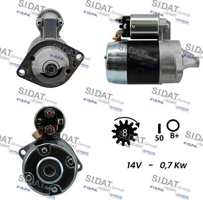 Sidat S12MH0042A2 - Starter autospares.lv