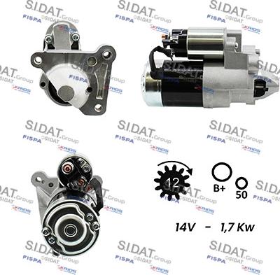 Sidat S12MH0053A2 - Starter autospares.lv
