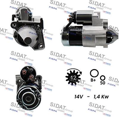 Sidat S12MH0063A2 - Starter autospares.lv