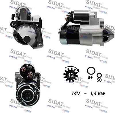 Sidat S12MH0063 - Starter autospares.lv