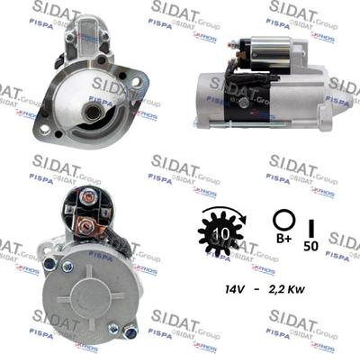 Sidat S12MH0085 - Starter autospares.lv