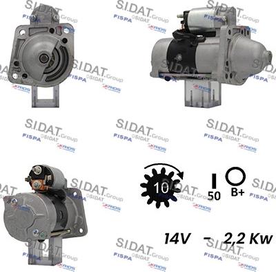 Sidat S12MH0199A2 - Starter autospares.lv
