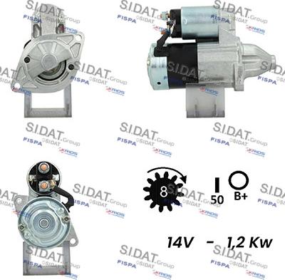 Sidat S12MH0157A2 - Starter autospares.lv
