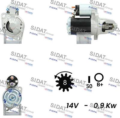 Sidat S12MH0131A2 - Starter autospares.lv