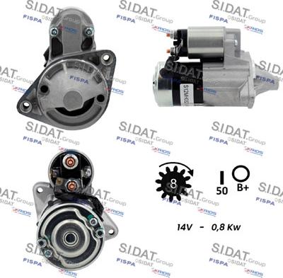 Sidat S12MH0824A2 - Starter autospares.lv
