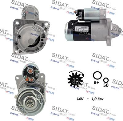 Sidat S12MH0822A2 - Starter autospares.lv