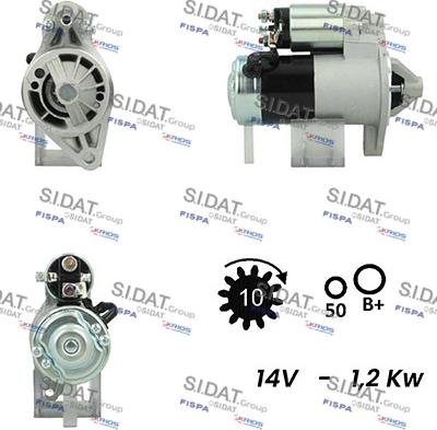 Sidat S12MH0393A2 - Starter autospares.lv