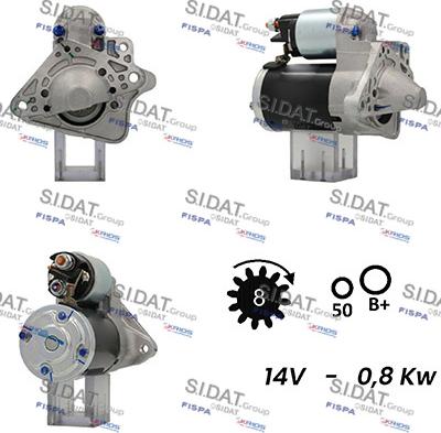 Sidat S12MH0365 - Starter autospares.lv