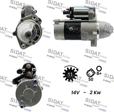 Sidat S12MH0308A2 - Starter autospares.lv