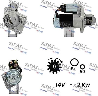 Sidat S12MH0329 - Starter autospares.lv