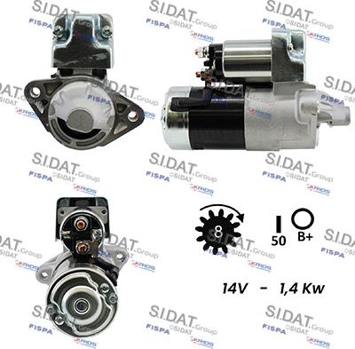 Sidat S12MH0221A2 - Starter autospares.lv