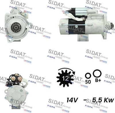 Sidat S12MH0780A2 - Starter autospares.lv