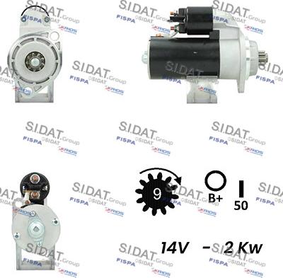 Sidat S12ML0390A2 - Starter autospares.lv