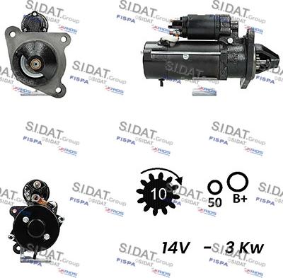 Sidat S12ML0370A2 - Starter autospares.lv