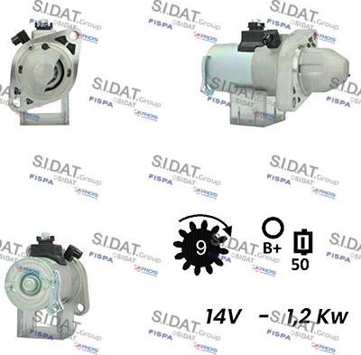 Sidat S12MT0524A2 - Starter autospares.lv