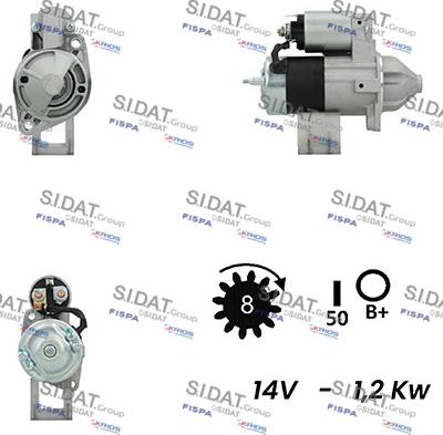 Sidat S12VA0409A2 - Starter autospares.lv