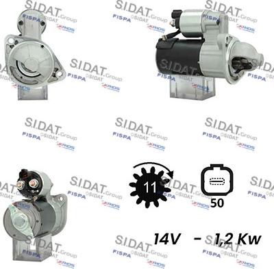 Sidat S12VA0414A2 - Starter autospares.lv